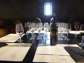 In the tasting room at Château Palmer