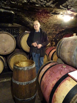 Frédéric Lafarge in his cellar
