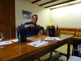 Guillaume Camus pouring new Savigny