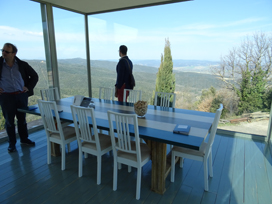 The glass tasting room at Pietroso