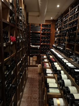 The cellar at Rekondo Restaurant