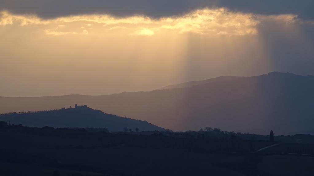 Sunset over Montalcino