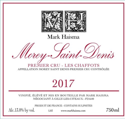 2017 Morey St Denis 1er Cru Les Chaffots, Mark Haisma | Image 1