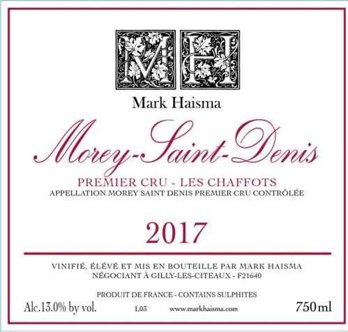 2017 Morey St Denis 1er Cru Les Chaffots, Mark Haisma | Image 1