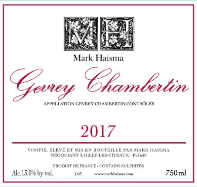 2017 Gevrey Chambertin , Mark Haisma