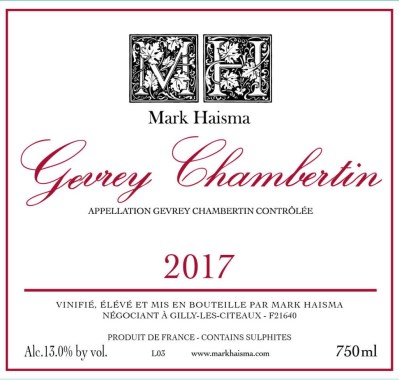 2017 Gevrey Chambertin , Mark Haisma