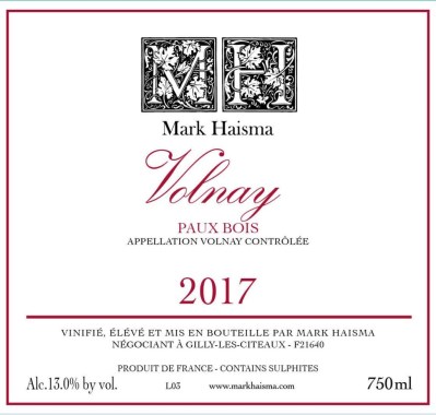 2017 Volnay Paux Bois, Mark Haisma